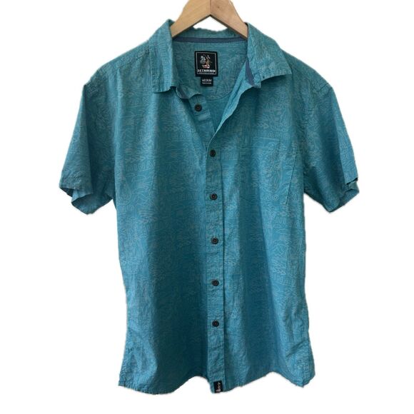 Hinano Men's100% Cotton Hawaiian Aloha Tropical Button Down Collar Shirt M - Picture 1 of 5